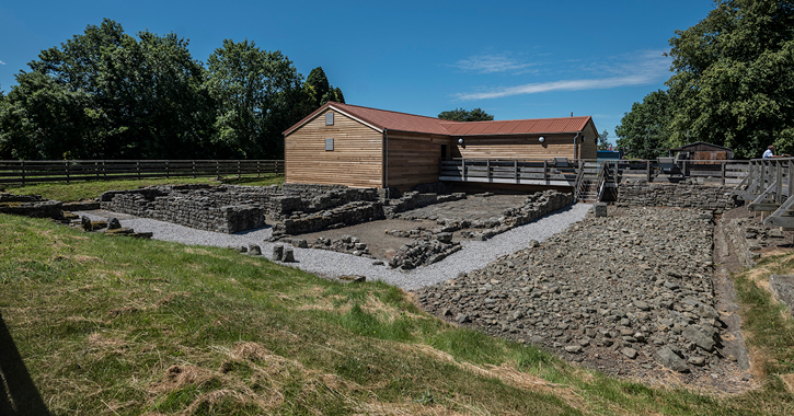 External view of Binchester Roman Fort and Bath House